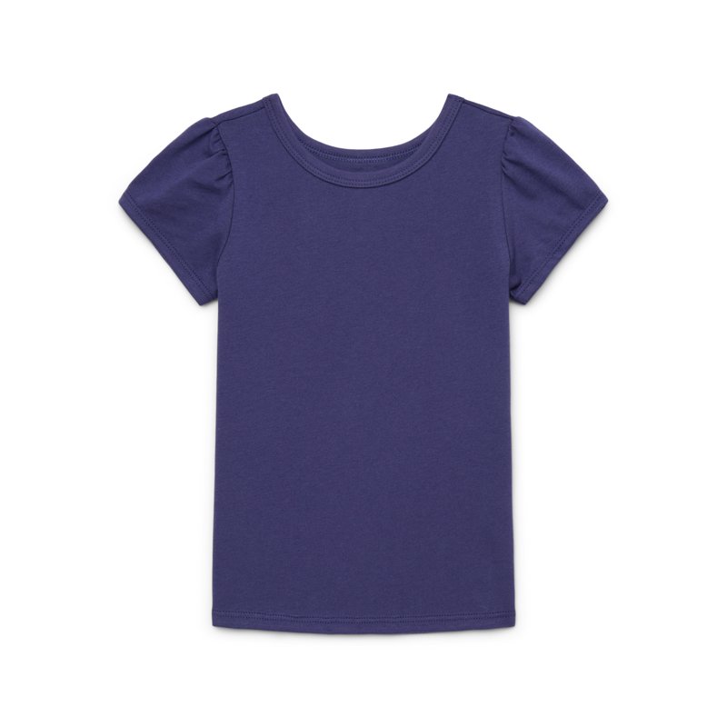 Garanimals Toddler Girl Short Puff Sleeve Solid T-Shirt Sizes 18M-5T