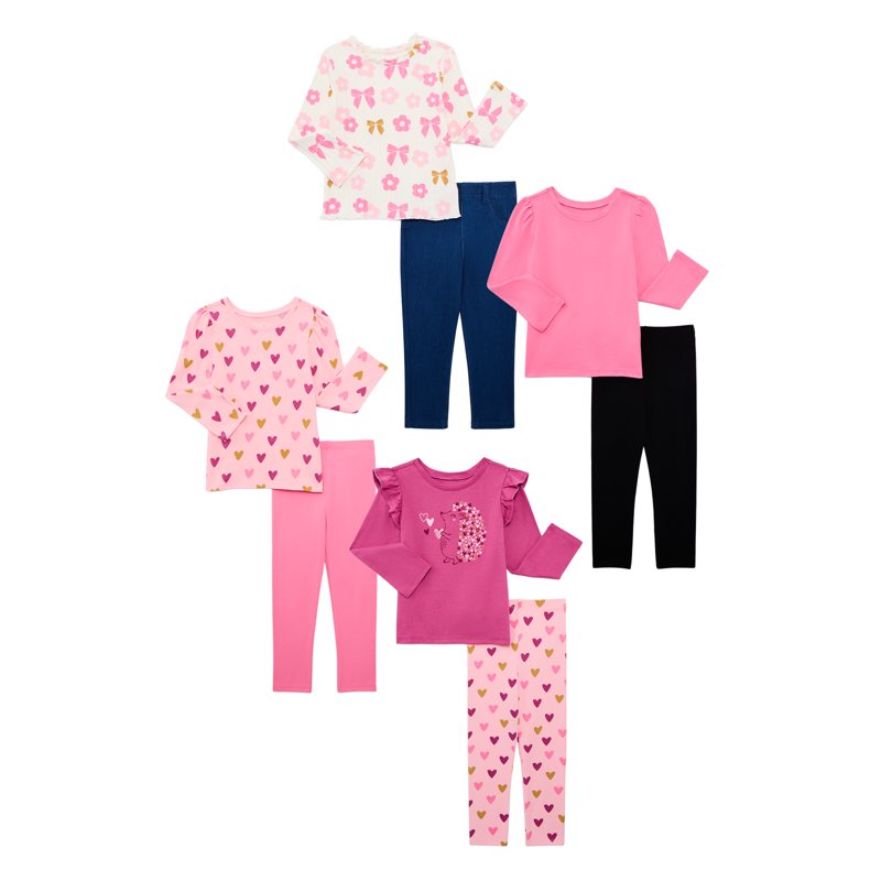 Garanimals Toddler Girls Mix and Match Outfit Set 8-Piece Sizes 18M-5T