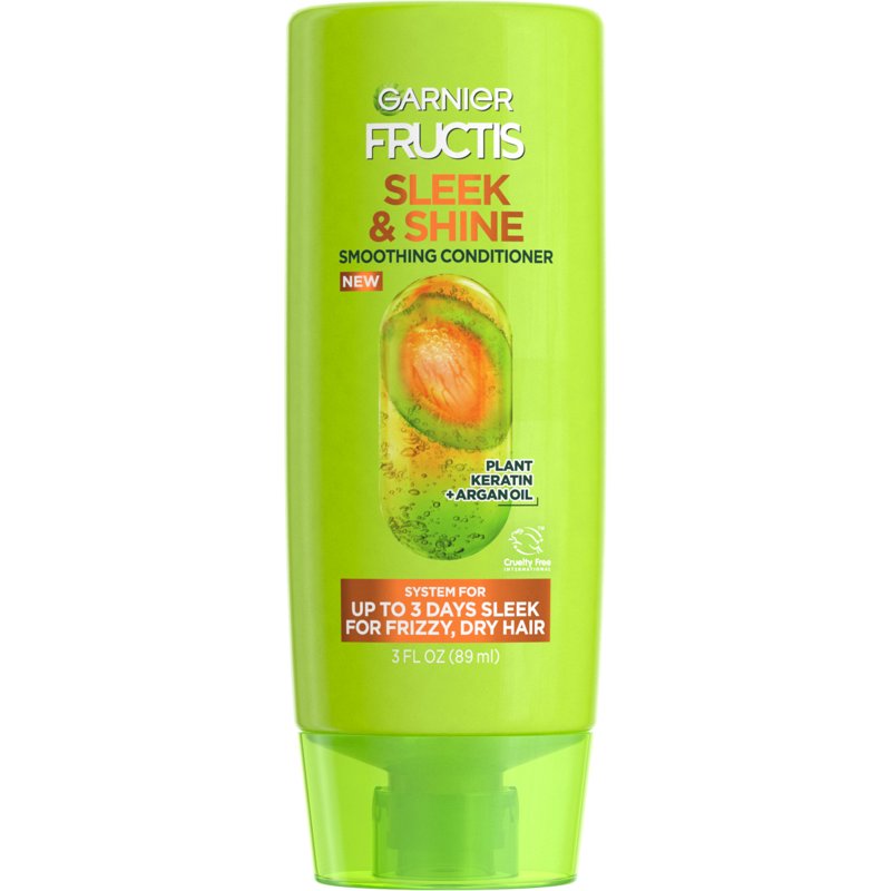Garnier Fructis Sleek & Shine Conditioner for Frizzy Dry Hair 3 fl oz