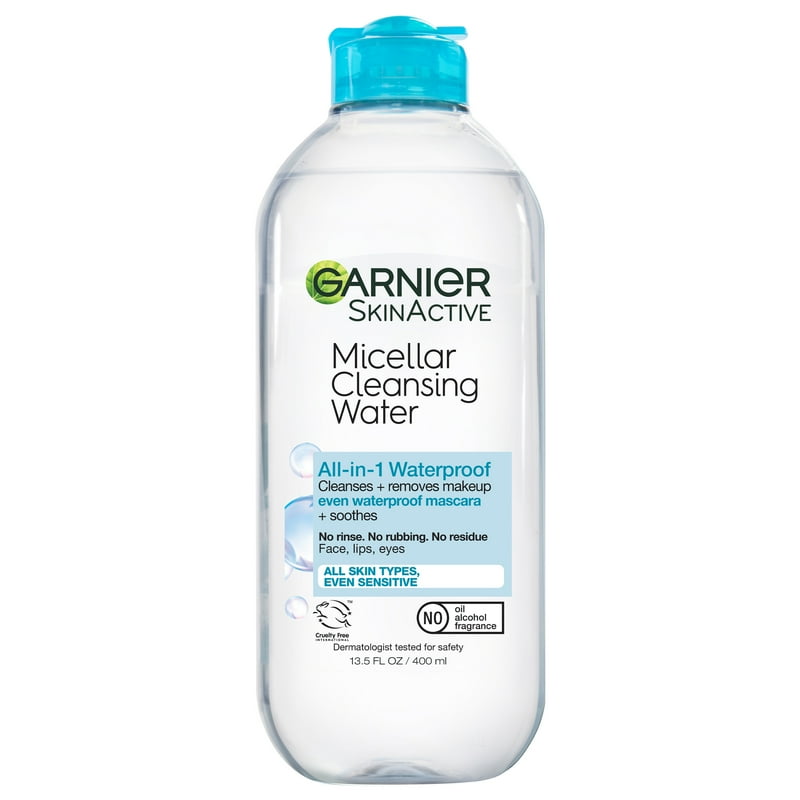 Garnier SkinActive Micellar Cleansing Water All in 1 Waterproof Makeup Remover Face Cleanser 13.5 fl oz