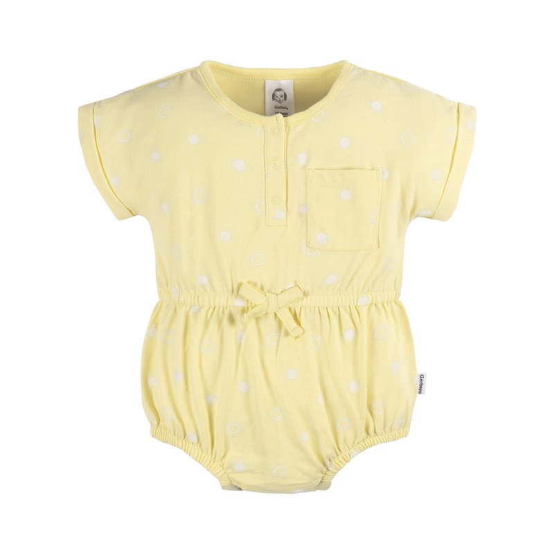 Gerber Baby Girl Rompers 2-Pack Sizes 0/3 Months - 24 Months