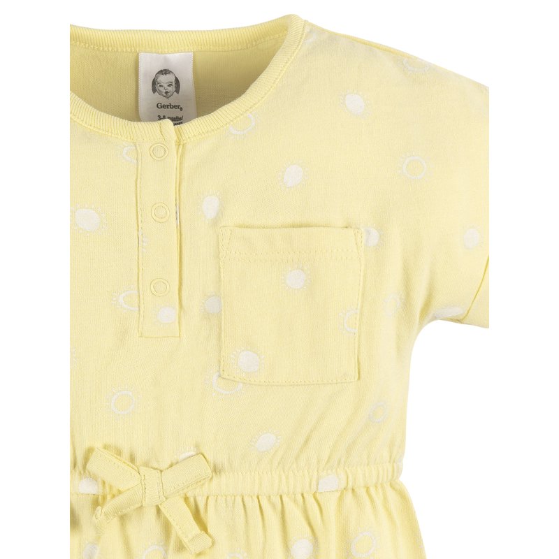 Gerber Baby Girl Rompers 2-Pack Sizes 0/3 Months - 24 Months