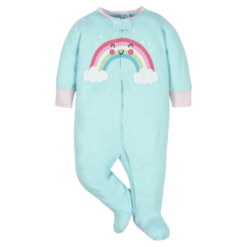 Gerber Baby Girl Sleep 'n Play Footed Pajamas 4-Pack