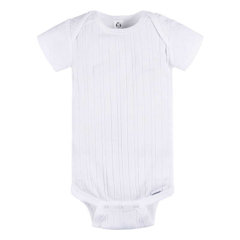 Gerber Baby Neutral 3-Pack White Short Sleeve Bodysuits Sizes Preemie - 24 Months