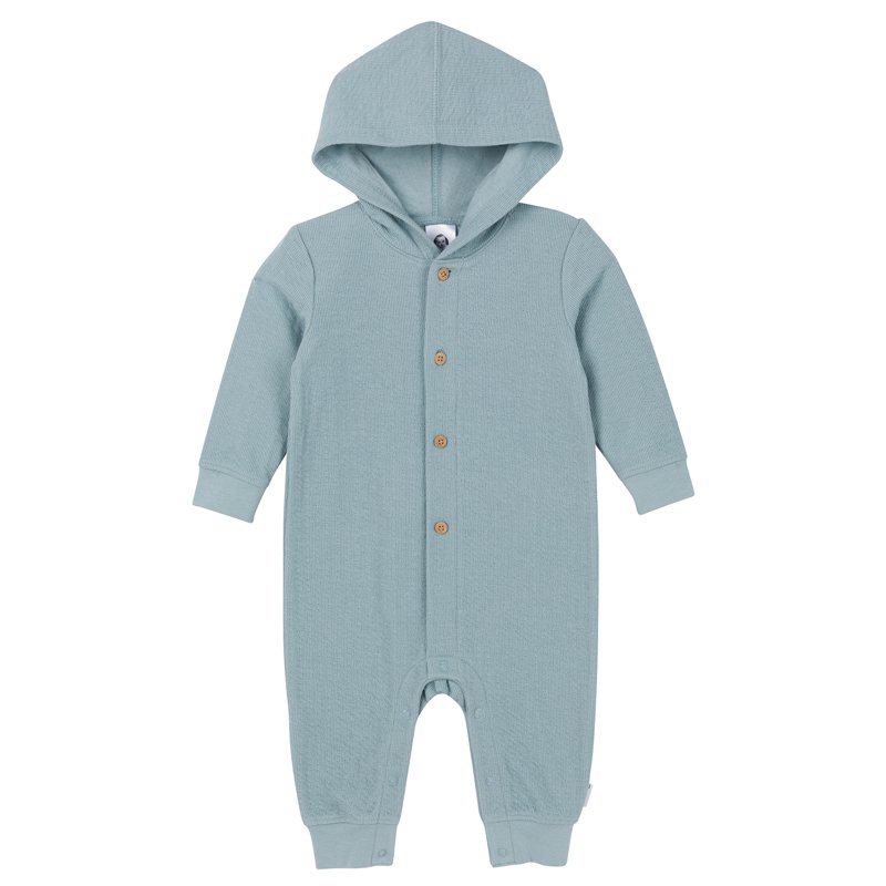 Gerber Baby Neutral Long Sleeve Hooded Romper Sizes Newborn - 24 Months