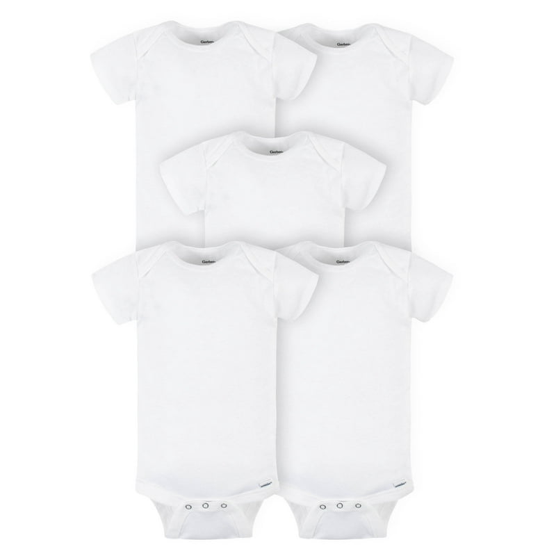 Gerber Baby Neutral Onesies® Brand Cotton Rib Bodysuits 5-Pack