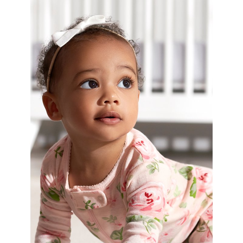 Gerber Baby & Toddler Girls Snug Fit Footed Cotton Pajamas 2-Pack