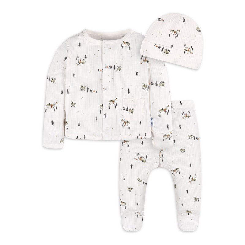 Gerber Baby Unisex Take Me Home Set 3-Piece Sizes Preemie - 3/6 Months