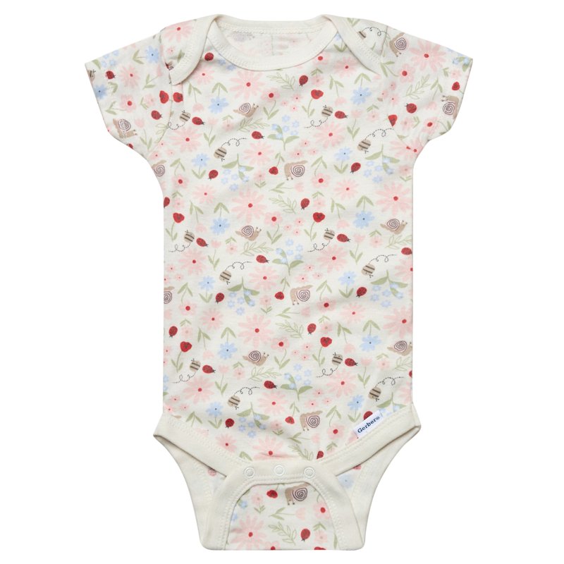 Gerber Gender Neutral Short Sleeve Onesies 6-Pack Sizes Newborn - 18 Months