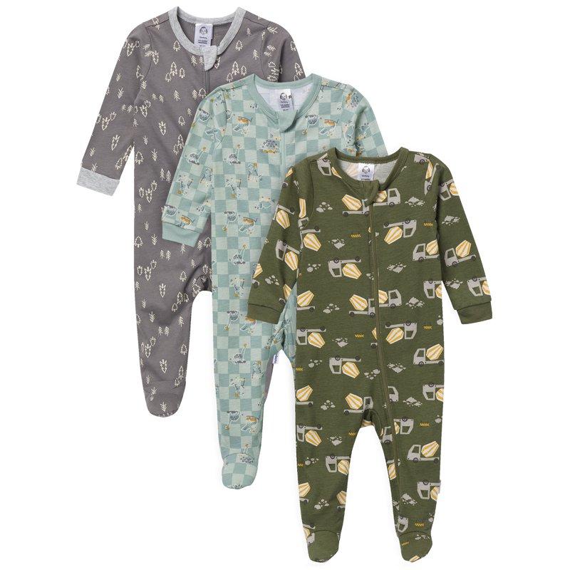 Gerber Gender Neutral Sleep ´N Play Footed Pajama 3-Pack Sizes Newborn - 6/9 Months