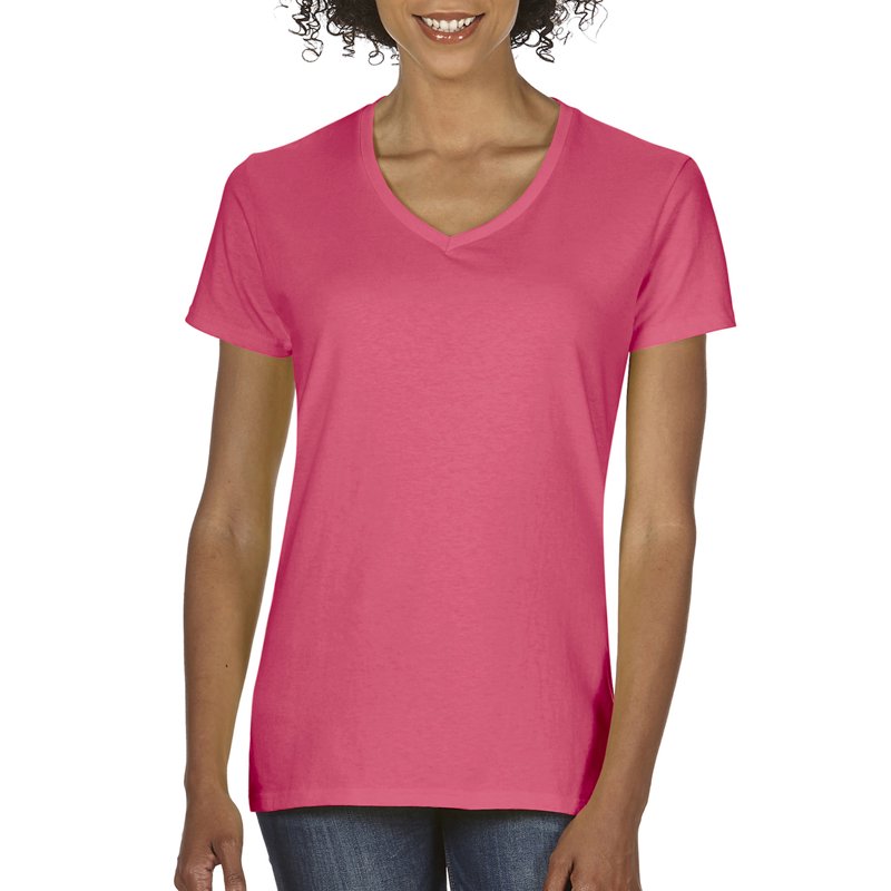 Gildan Heavy Cotton Women's Classic Short Sleeve V-Neck T-Shirt