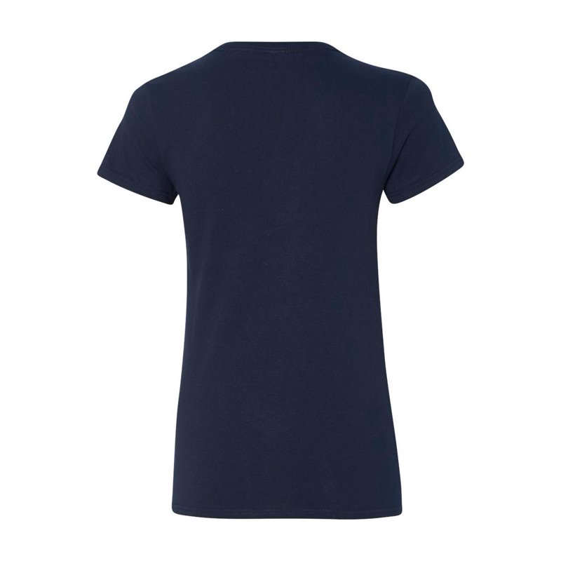 Gildan - Heavy Cotton Women’s V-Neck T-Shirt - 5V00L - Navy - Size: M