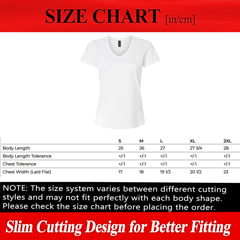 Gildan Women’s V-Neck T-Shirt Single Pack Cotton Softstyle Short Sleeves Blank Tee Size S-2XL