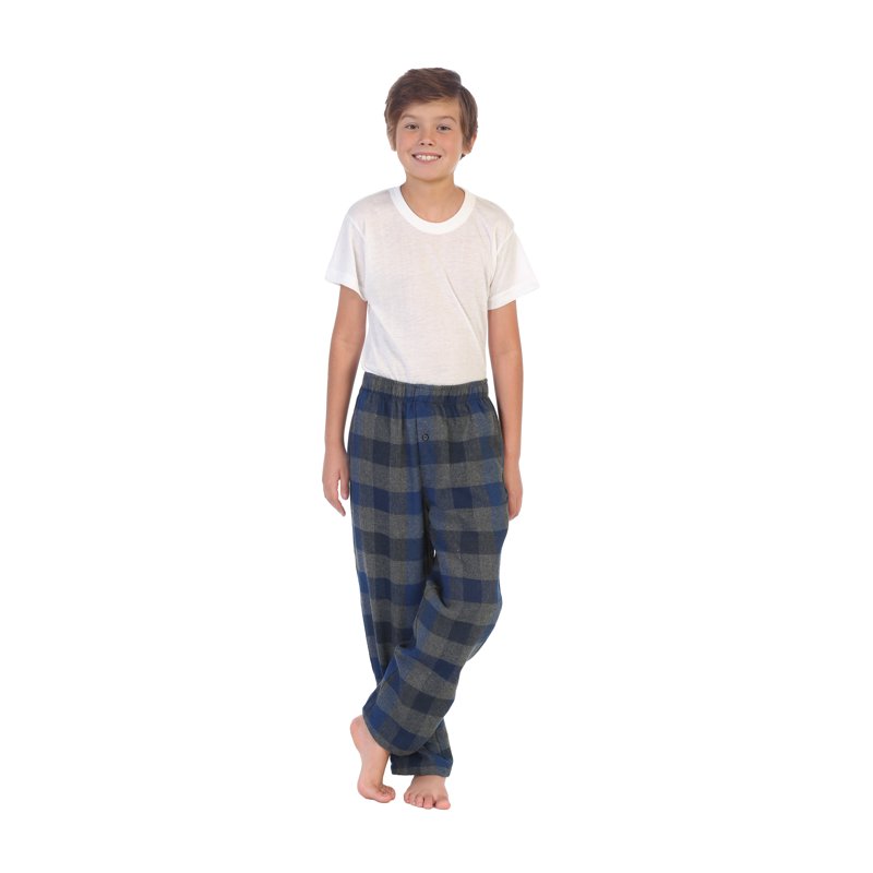 Gioberti Boys Flannel Lounge Pajama Pants - Yarn Dye Brushed With Elastic Waist