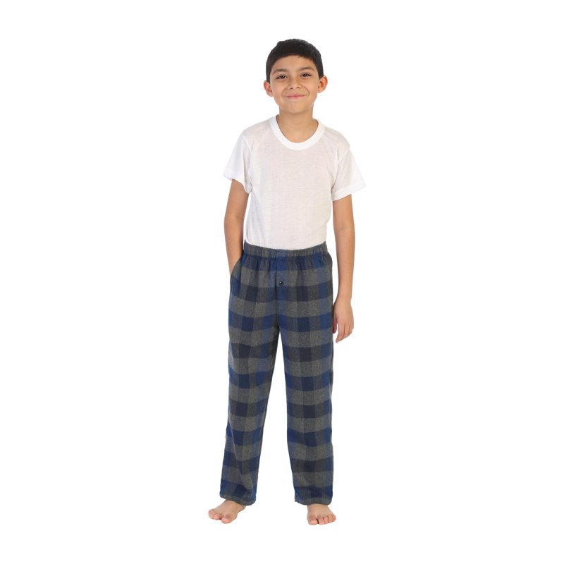 Gioberti Boys Flannel Lounge Pajama Pants - Yarn Dye Brushed With Elastic Waist