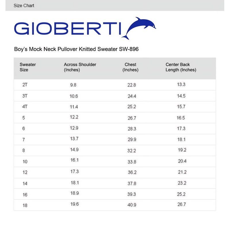 Gioberti Kids And Boys Mock Neck Pullover Knitted Sweater