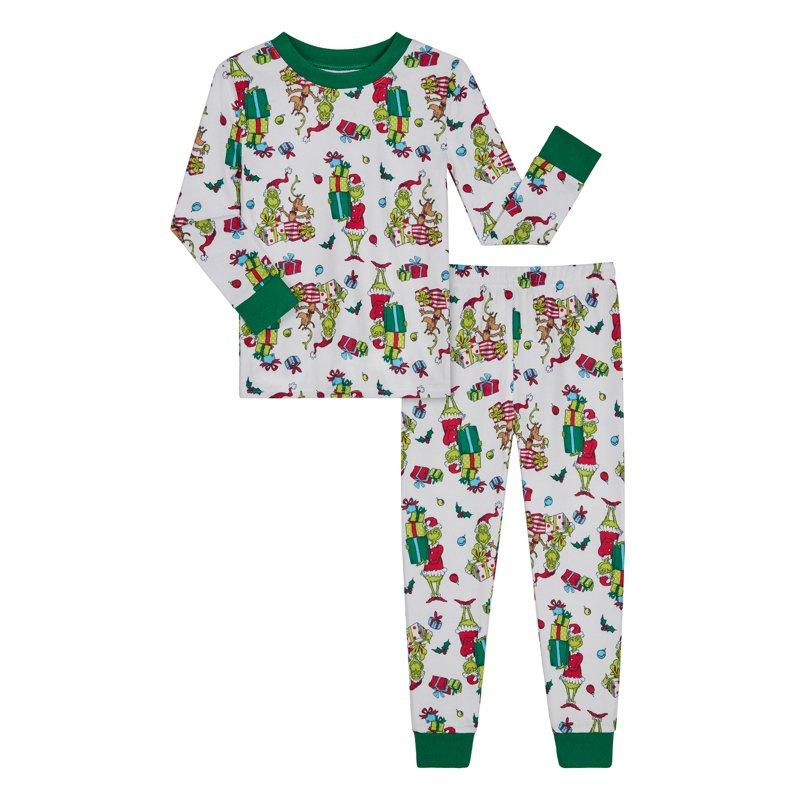 Grinch Toddler Long Sleeve Top and Pants Pajama Set 2-Piece Sizes 12M-5T