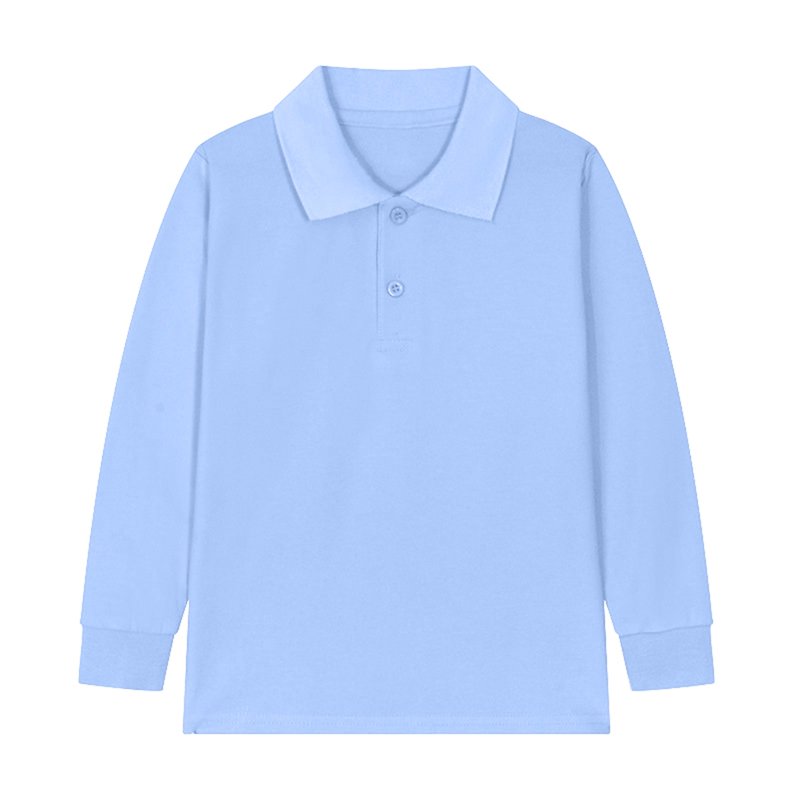 GXWEA White Dress Shirt Boys Thermal Shirts For Boys Boys' School Uniform Long Sleeve Polo Shirt Button Closure Comfortable Fabric A7 SHIRT Light Blue 12-13 Years