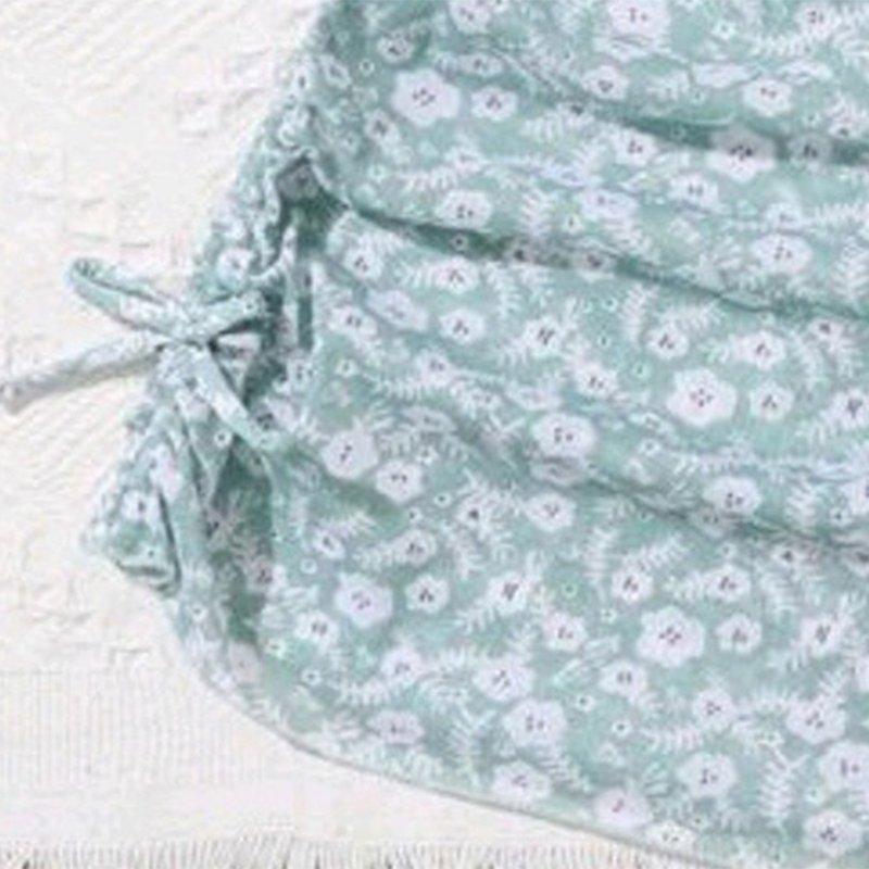 Gyexs Tween Girls Swimsuit Bathing Suit 3 Piece Floral Bikini Tops Shorts Skirt Swimming Suit Beachwear Summer Party Clothes Swimwear Light Green 7-8 Years