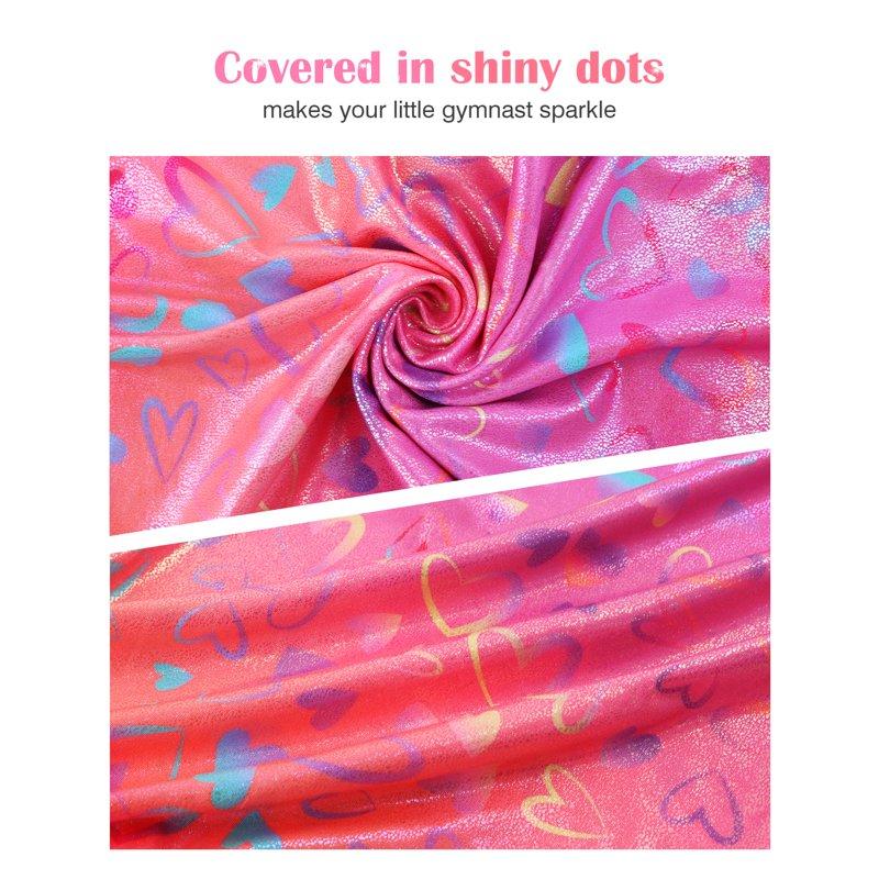 Gymnastics Leotards For Girls Sparkly One-Piece Pro Kids Unitard Biketards With Shorts