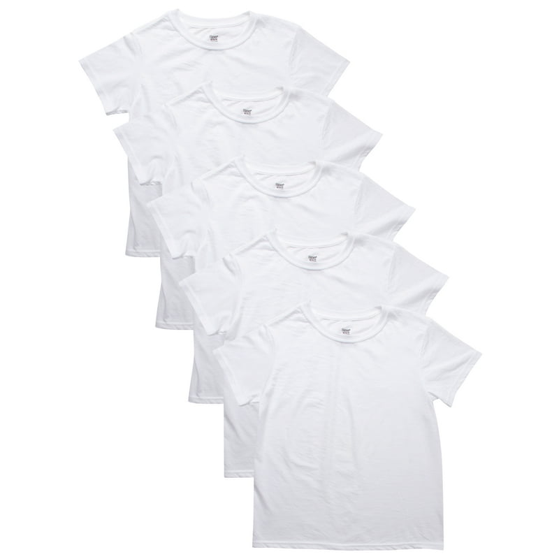 Hanes Boys' Eco Blend Crew Undershirt 5 Pack Sizes S-XXL
