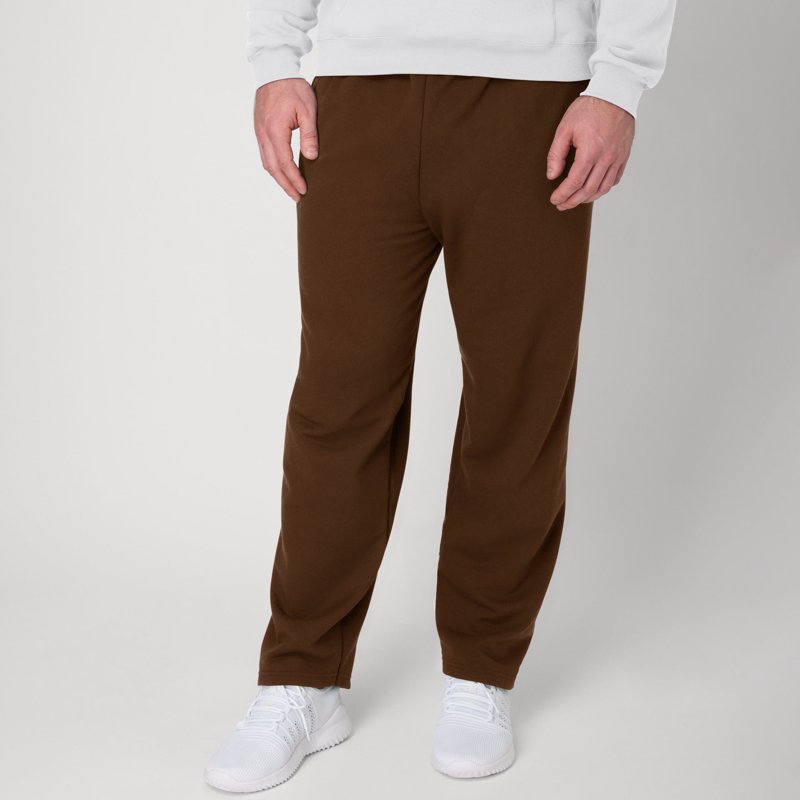 Hanes EcoSmart Men's Fleece Sweatpants with Pockets 30.5" Army Brown M