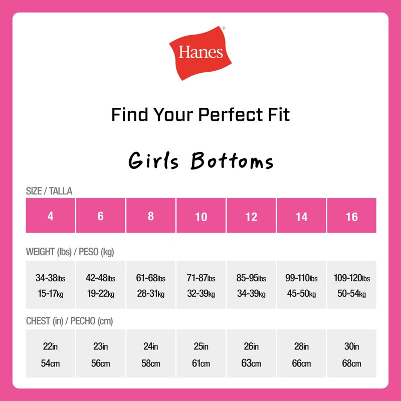 Hanes Girls' Tagless Super Soft Cotton Hipsters 14 Pack