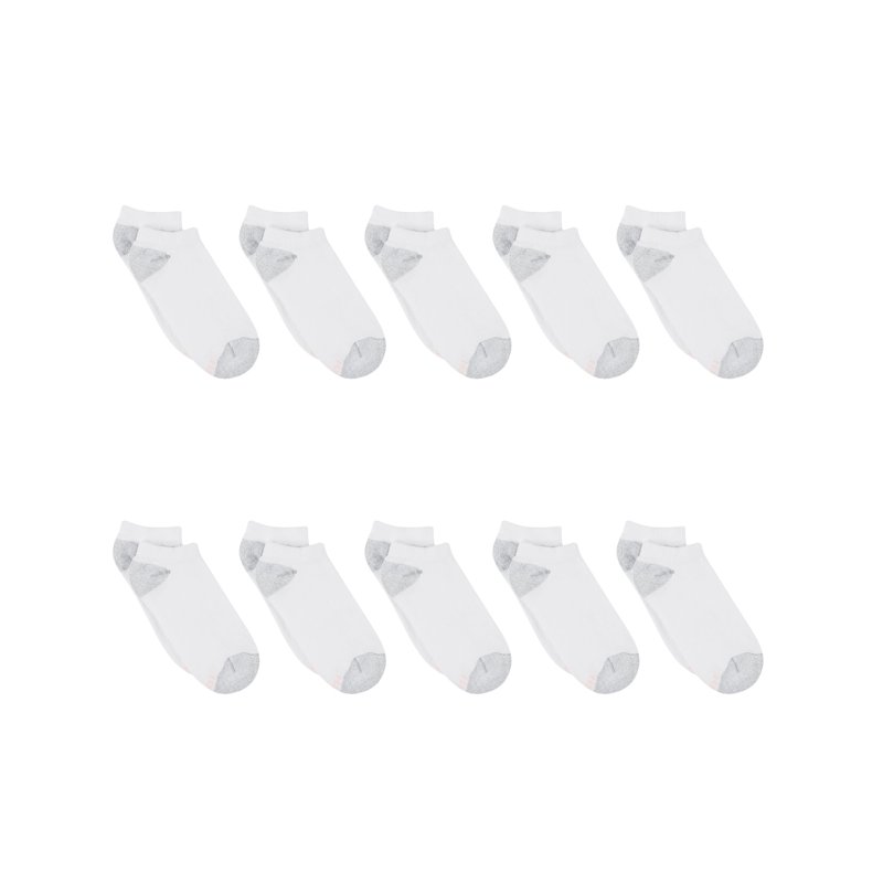 Hanes Women's Cool Comfort No Show Socks Extended Size 10-Pair Value Pack