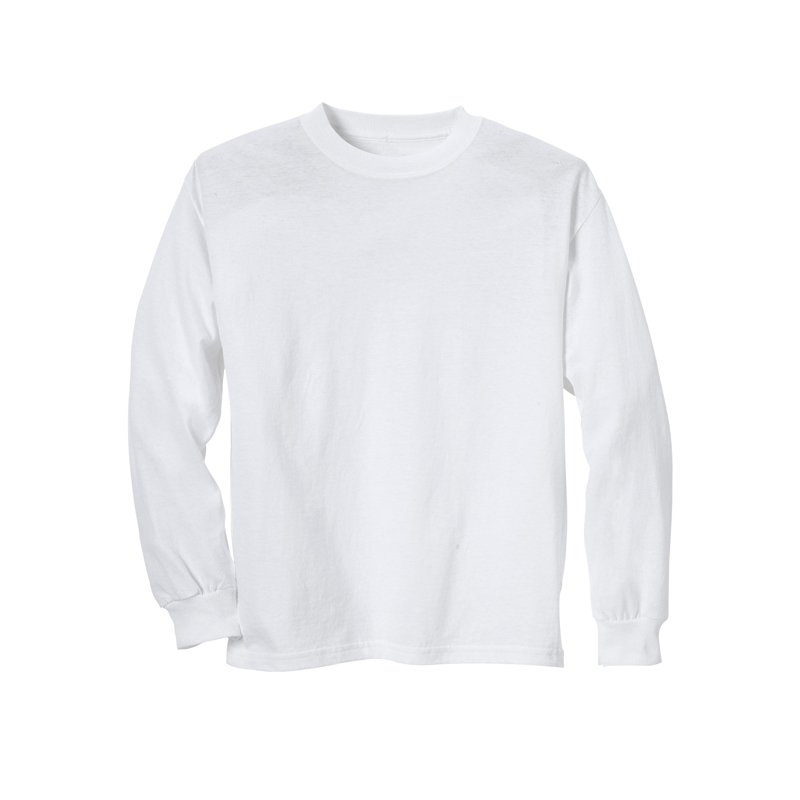 Hanes Youth Authentic ComfortSoft Long-Sleeve T-Shirt White XS