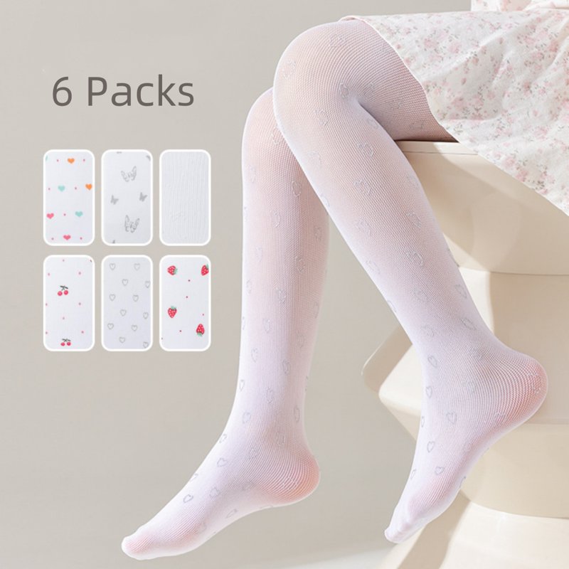 HAWEE Girls Mesh Tights Thin Hollowed Summer Fashion Toddler Footed Legging Pantyhose 6 Pack 3-12T