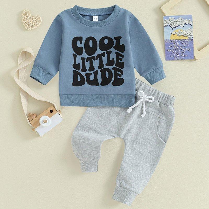 HCNTES Toddler Baby Boy Winter Spring Clothes Color Block Long Sleeve Sweatshirt Tops + Joggers Pants Outfit Set 3-4 Years Blue