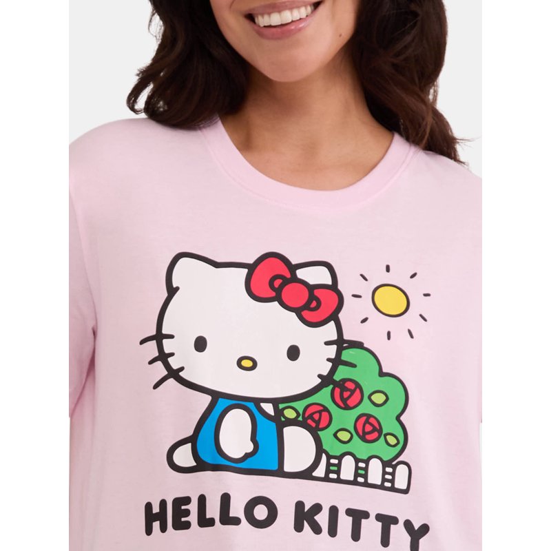 Hello Kitty Women's Graphic Tee With Short Sleeves Sizes XXS-XXL