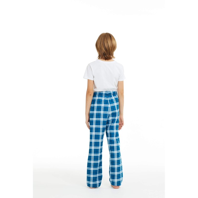HiddenValor Big Boys Cotton Pajama Lounge Pants - Cyan Blue Medium