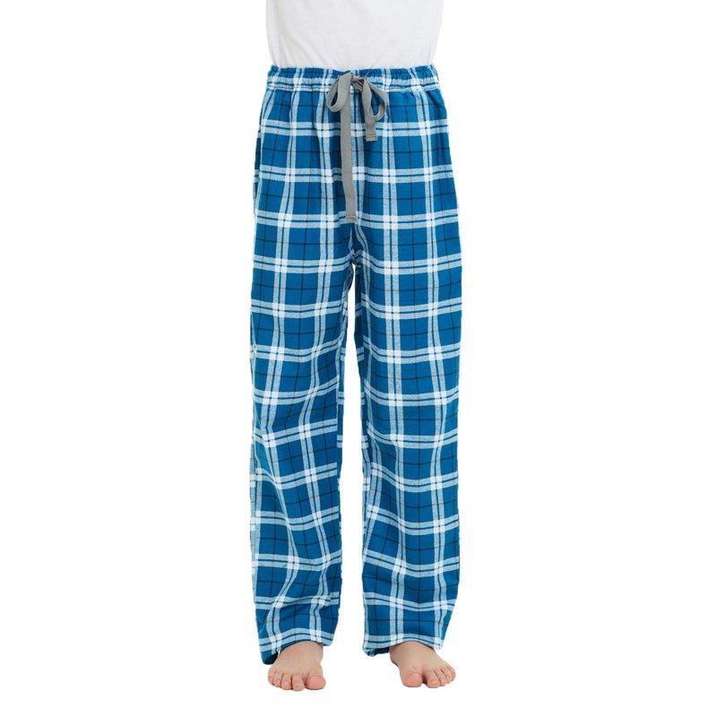 HiddenValor Big Boys Cotton Pajama Lounge Pants - Cyan Blue Medium