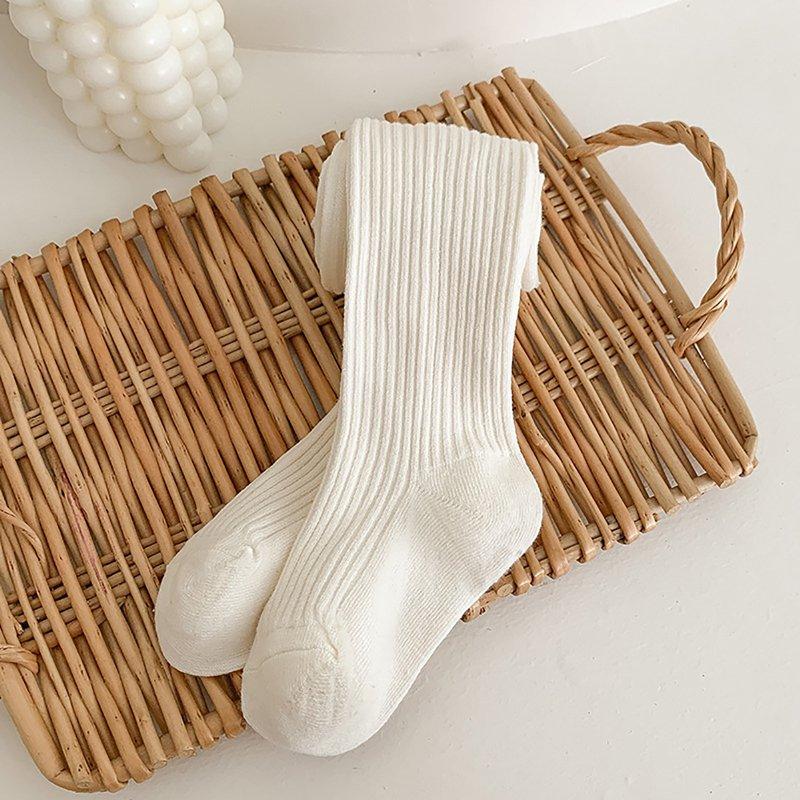 HomeDM Kids Baby Girls Tights Socks Solid Color Cable Knit Leggings Stockings Infants Toddlers Seamless Winter Warm Pantyhose 2-12 Years