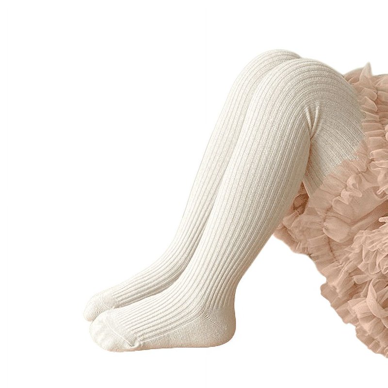 HomeDM Kids Baby Girls Tights Socks Solid Color Cable Knit Leggings Stockings Infants Toddlers Seamless Winter Warm Pantyhose 2-12 Years