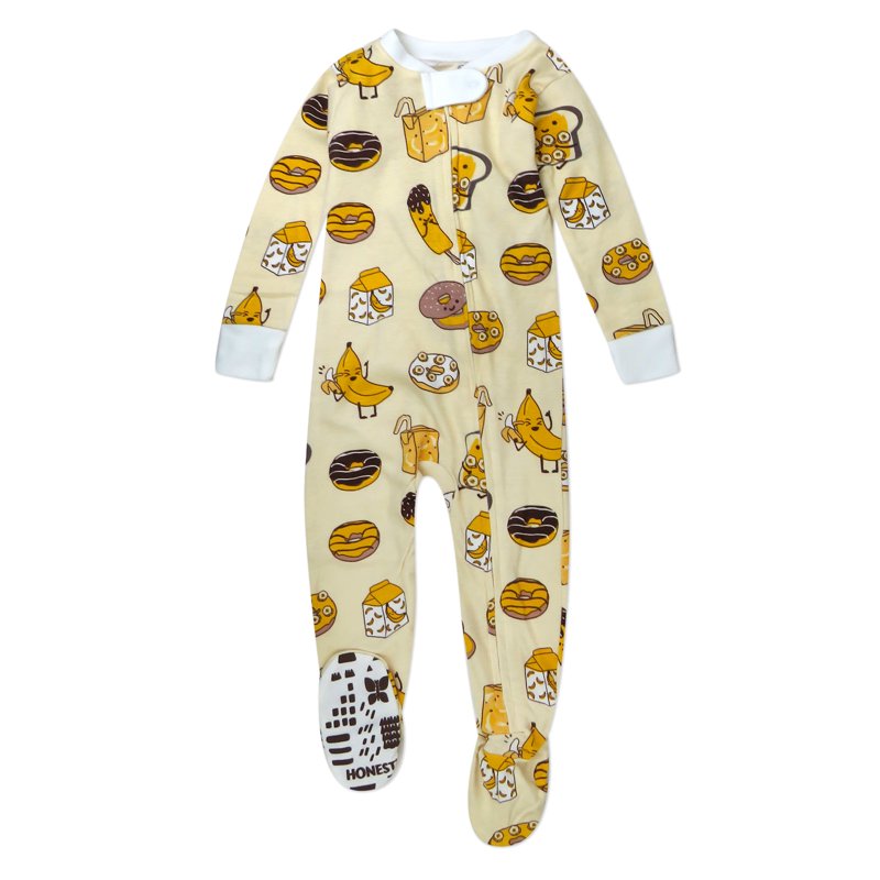 Honest Baby Clothing Organic Cotton Boy/Girl Long Sleeve Snug-Fit Footed Pajamas (12 - 24 Months)