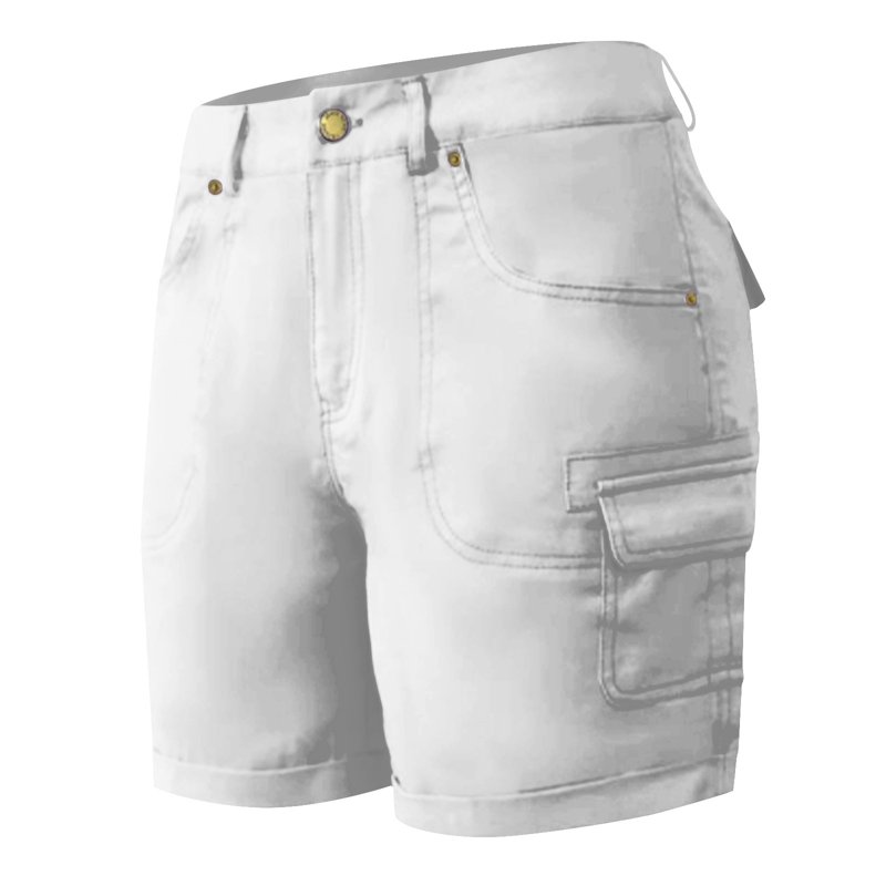 Hotojiny Cargo Shorts For Women Lightweight Button Plus Size Hiking Shorts Summer Rolled Hem Outdoor Shorts Streetwear