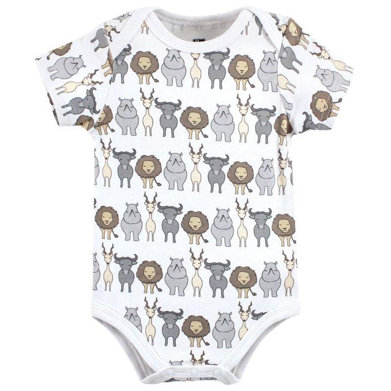 Hudson Baby Cotton Short Sleeve Bodysuits 3-Pack Sizes Newborn-24 Months