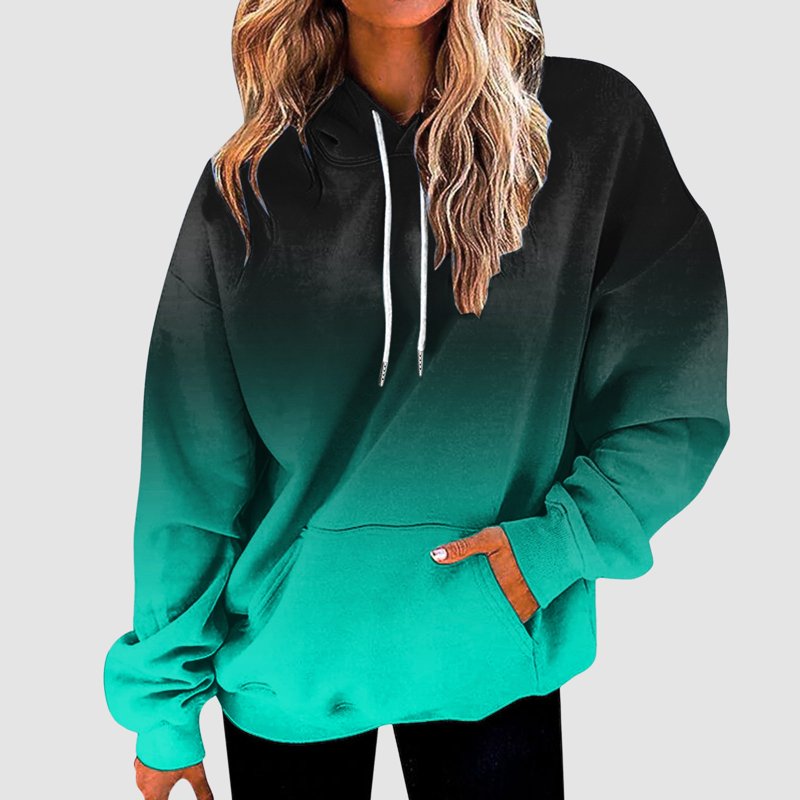 Huesdet Womens Casual Hoodies Crew Neck Long Sleeve Sweatshirts With Pocket Lightweight Pullover Tops(M Mint Green)