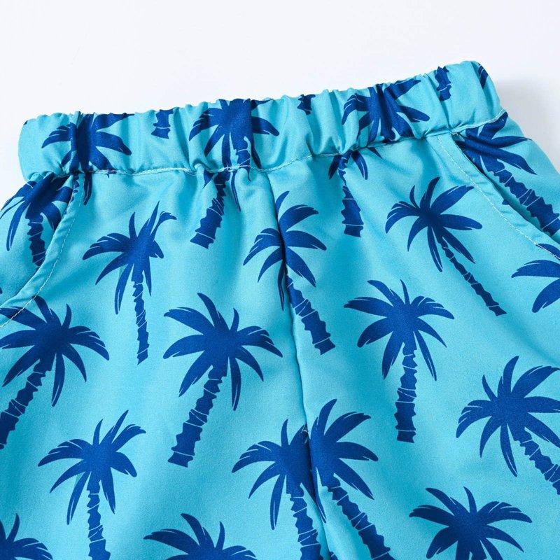 HUITKMM Shorts For Boys New Boys' P Tree Print Swim Trunks Lightweight Beach Shorts For Kids 1 9 Years