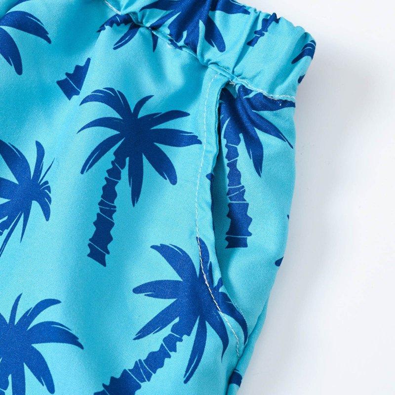 HUITKMM Shorts For Boys New Boys' P Tree Print Swim Trunks Lightweight Beach Shorts For Kids 1 9 Years