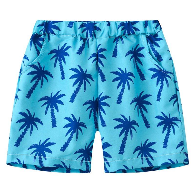 HUITKMM Shorts for Boys New Boys' P Tree Print Swim Trunks Lightweight Beach Shorts for Kids 1 9 Years