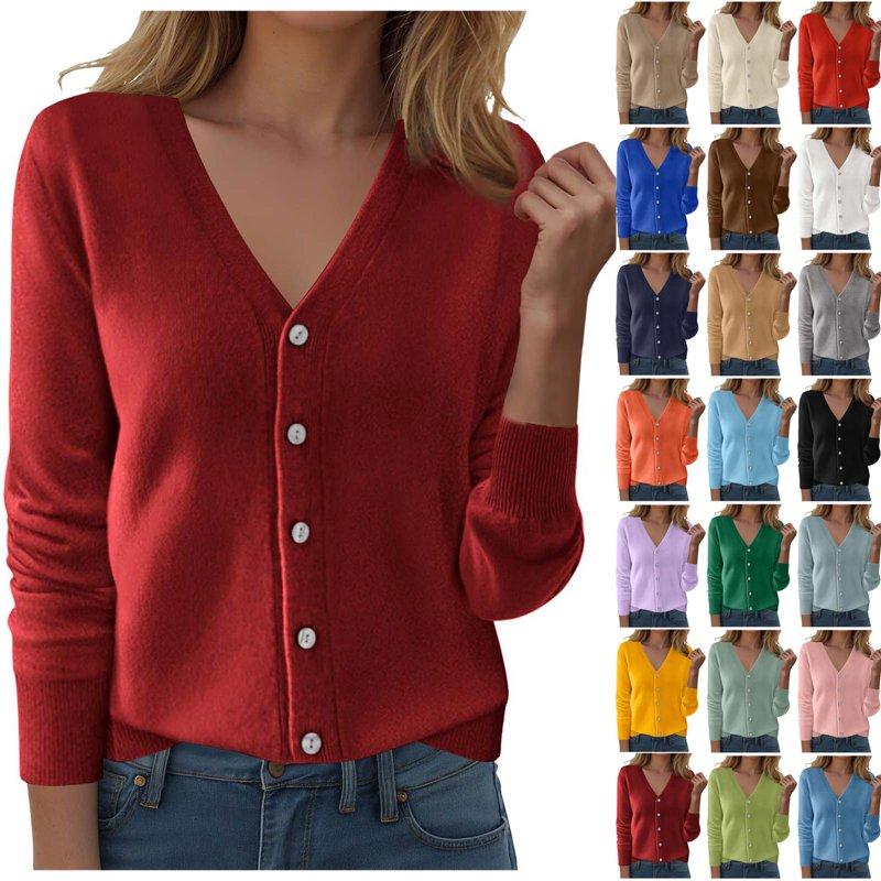 idosla Cardigan Open Front Button Up Sweaters for Women Long Sleeve Shrug Cheetah Print Top Cropped Jackets (Green M)