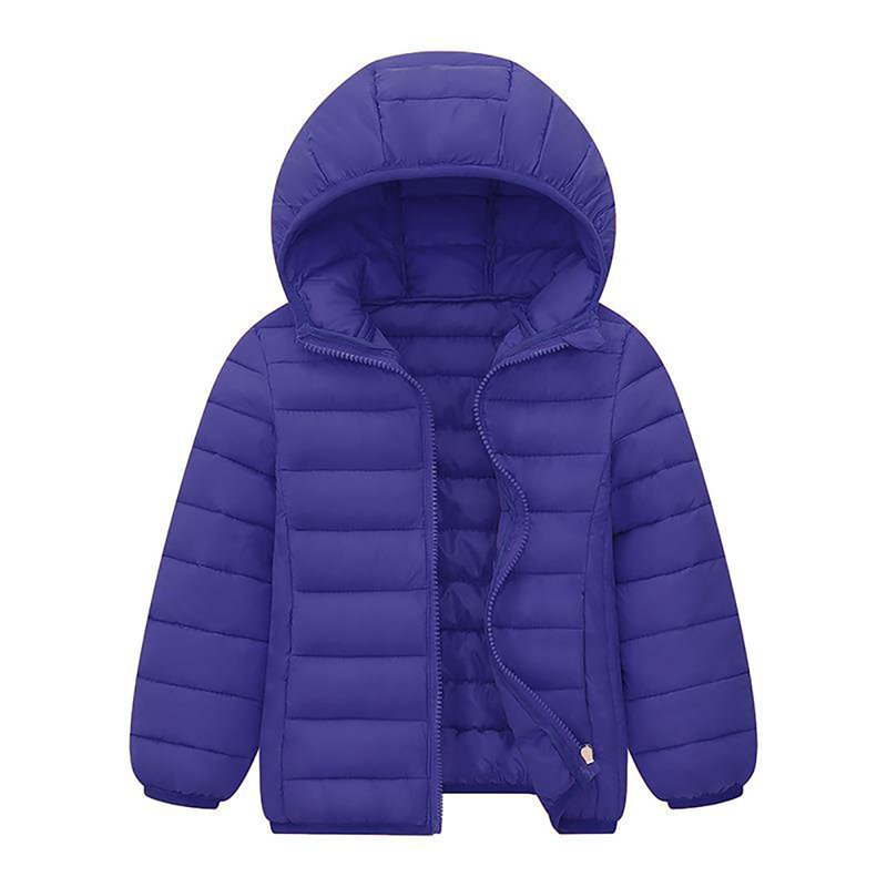 Ierhent Kid Big Boys Winter Coats & Jackets Kids Lightweight Padded Hooded Puffer Autumn and Winter Coat(Navy 6-7 Years)