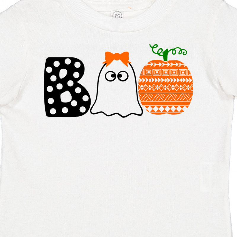 Inktastic Halloween Boo Cute Ghost And Pumpkin Boys Or Girls Toddler T-Shirt