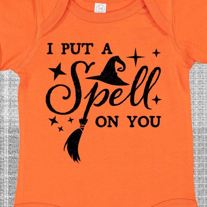 Inktastic I Put A Spell On You Halloween Magic Boys Or Girls Baby Bodysuit