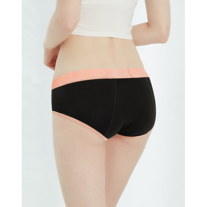 INNERSY Period Panties For Girls Cotton Menstrual Underwear For First Period Starter 3-Pack (12-14 Years Various Black)