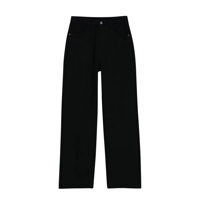 Jeans For Women High Rise Wide Leg Jeans Pocket Side Baggy Jeans Relaxed Fit Casual Straight Stretch Cargo Pants