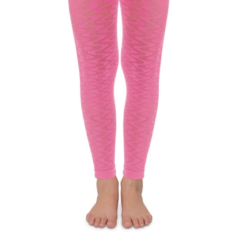 Jefferies Socks Girls Neon Wave Footless Tights 1 Pair Pack